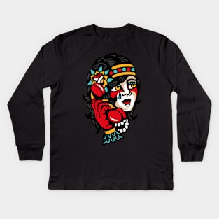 Lady devil Kids Long Sleeve T-Shirt